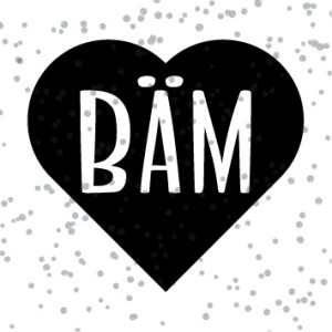 Bügelbild "Bäm Herz