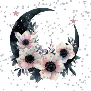 Bügelbild "Floral Moon #3"